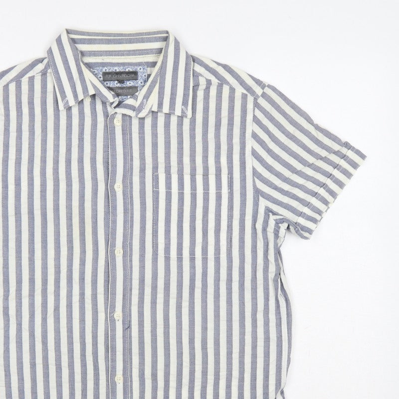 Additional view of RJR John Rocha Men’s Blue White Striped Tailored Fit Shirt M 40in