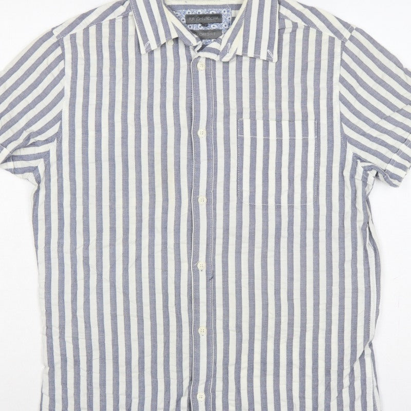 Additional view of RJR John Rocha Men’s Blue White Striped Tailored Fit Shirt M 40in