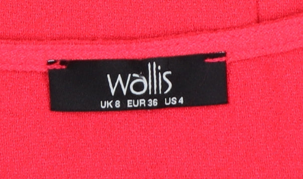 Wallis Women’s Red UK 8 Long Open Front Tailored Blazer Jacket