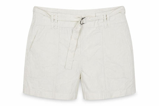 Marks & Spencer Women’s Ivory Linen Blend Cargo Shorts Belted UK 22