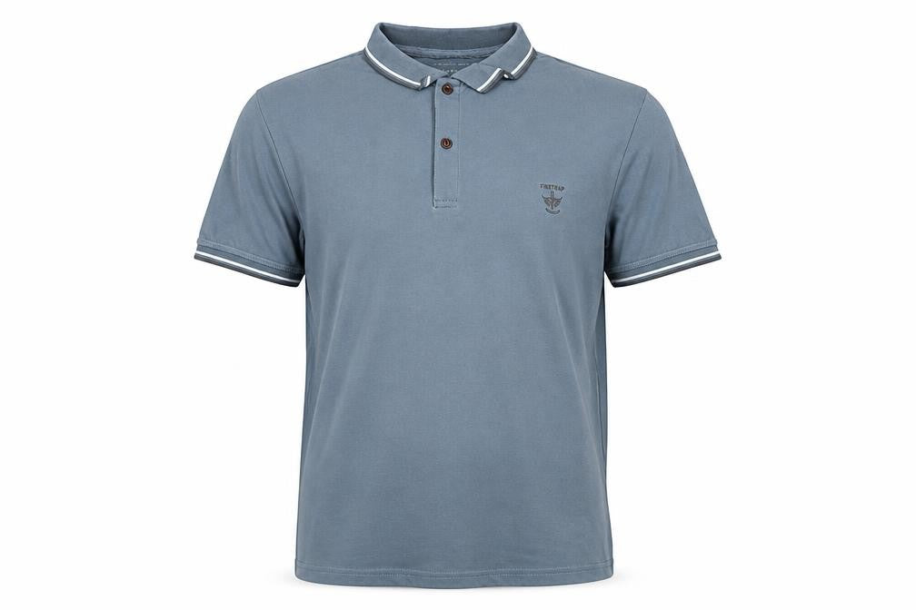 Firetrap Men's Blue M Short Sleeve Cotton Logo Polo Shirt