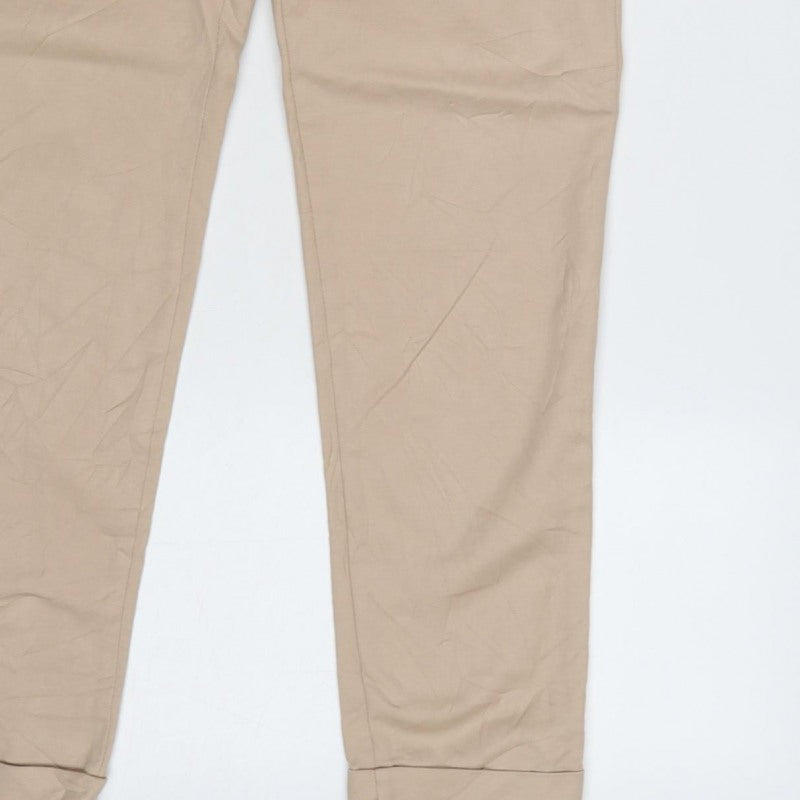 Zara Basic Women’s Beige UK 8 Slim Tapered Chino Trousers