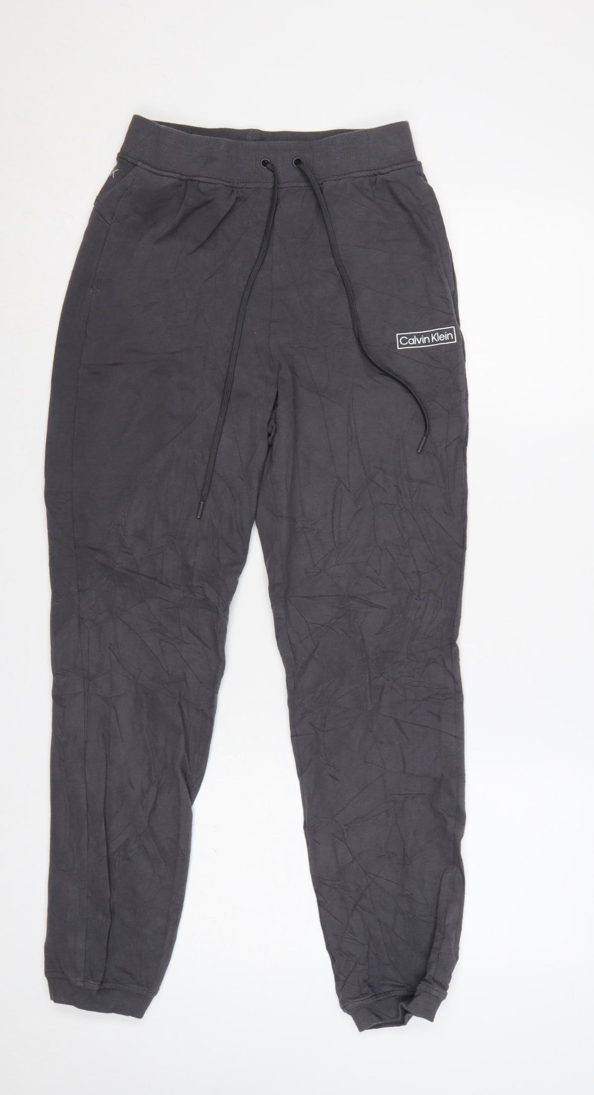 Calvin Klein Men’s Black S Performance Logo Cuffed Jogger Sweatpants