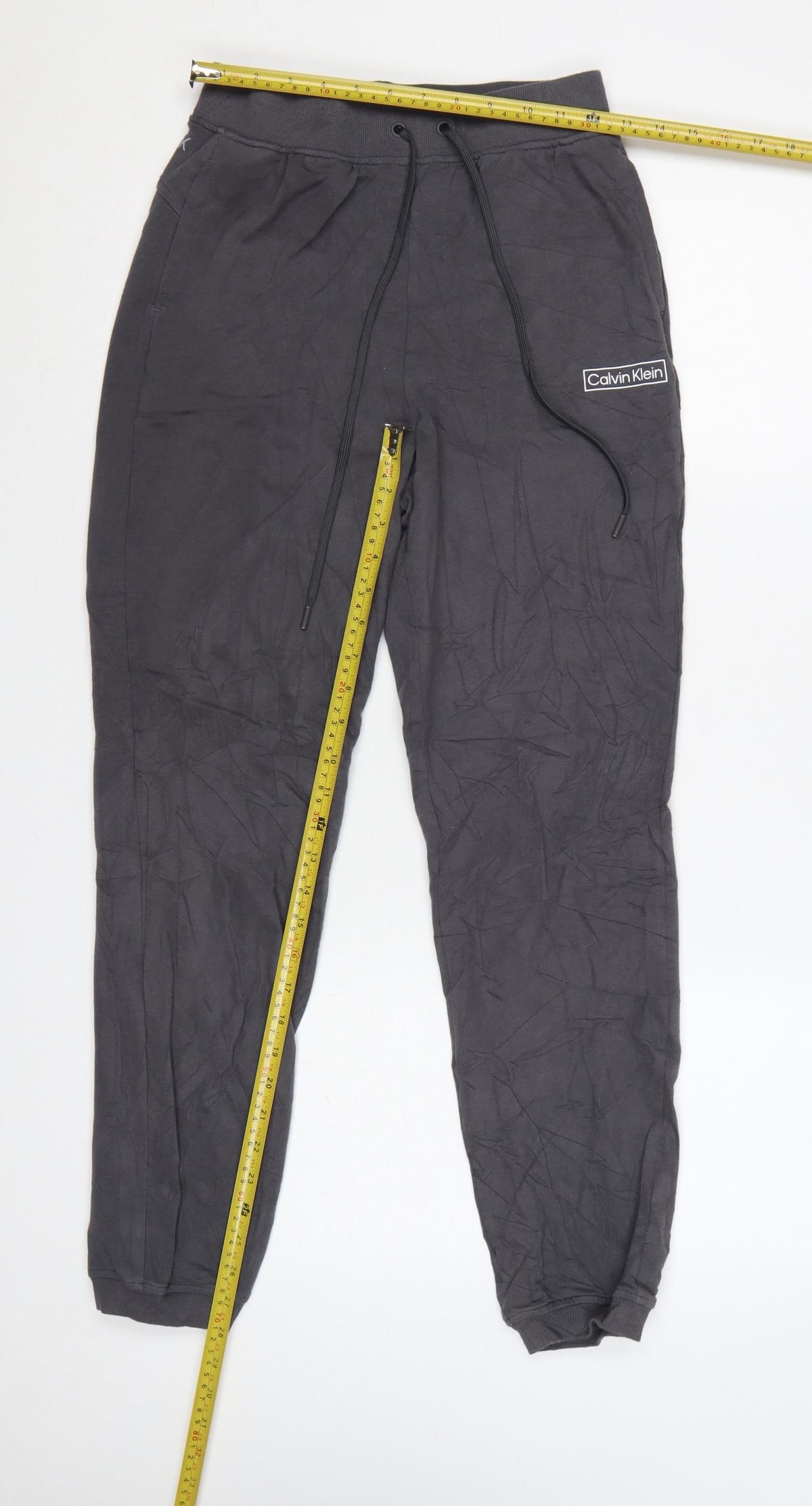 Calvin Klein Men’s Black S Performance Logo Cuffed Jogger Sweatpants