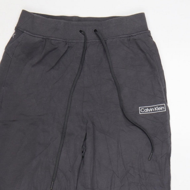 Calvin Klein Men’s Black S Performance Logo Cuffed Jogger Sweatpants