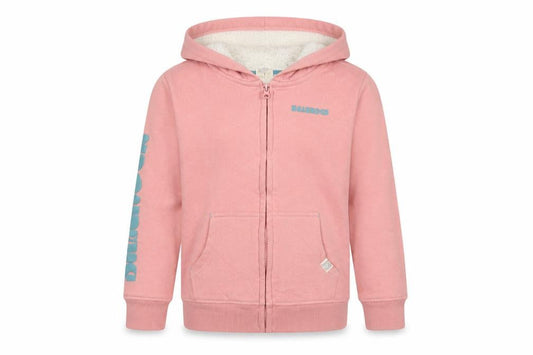 Saltrock Girls Pink 7-8 Years Full Zip Sherpa Lined Logo Hoodie