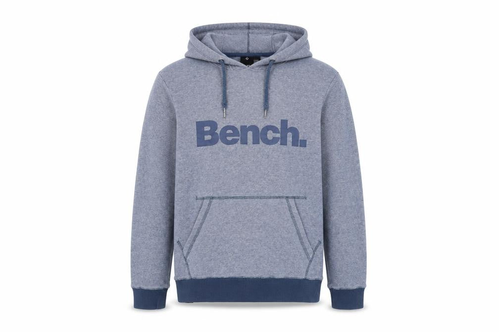 Bench Men’s Blue M Pullover Hoodie Logo Graphic Pocket