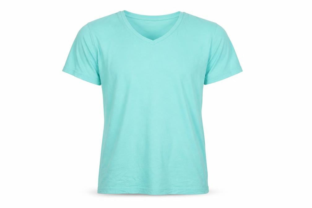 Samsøe Samsøe Mens Green M Cotton V-Neck Short Sleeve T-Shirt