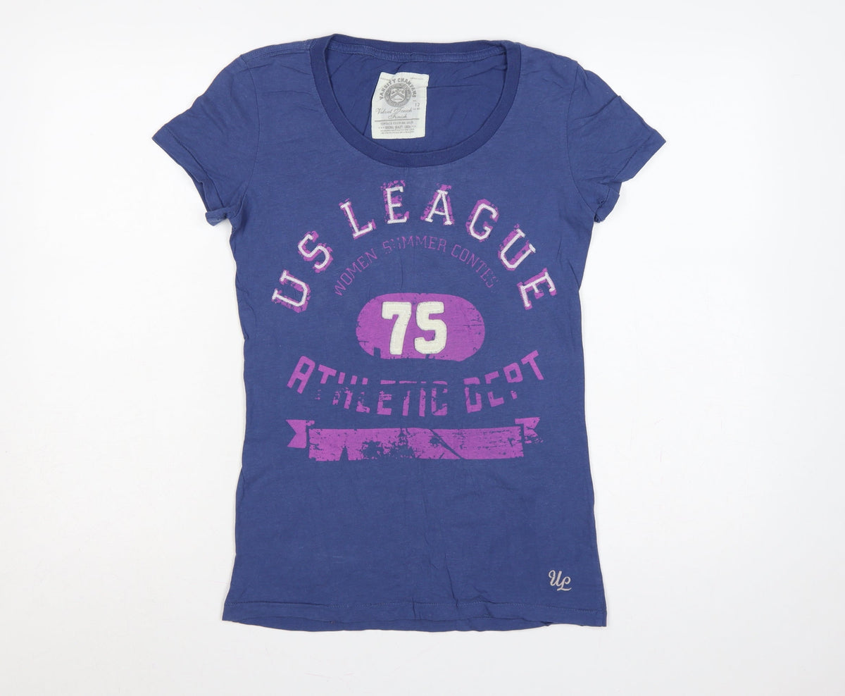 Varsity Champion Women’s Blue UK 12 College Graphic Short Sleeve T-Shirt