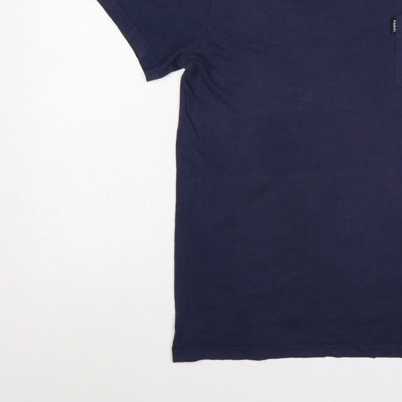 Additional view of Farhi by Nicole Farhi Men’s Navy L Pocket Crew Neck T-Shirt