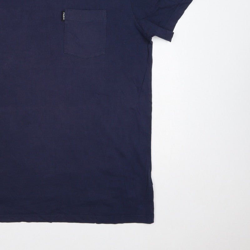 Additional view of Farhi by Nicole Farhi Men’s Navy L Pocket Crew Neck T-Shirt