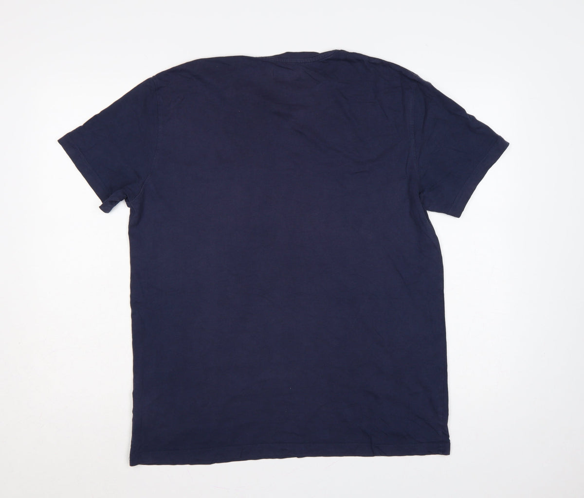 Brand and care label for Farhi by Nicole Farhi Men’s Navy L Pocket Crew Neck T-Shirt