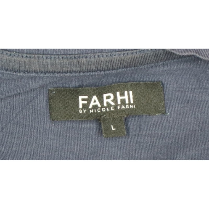Additional view of Farhi by Nicole Farhi Men’s Navy L Pocket Crew Neck T-Shirt