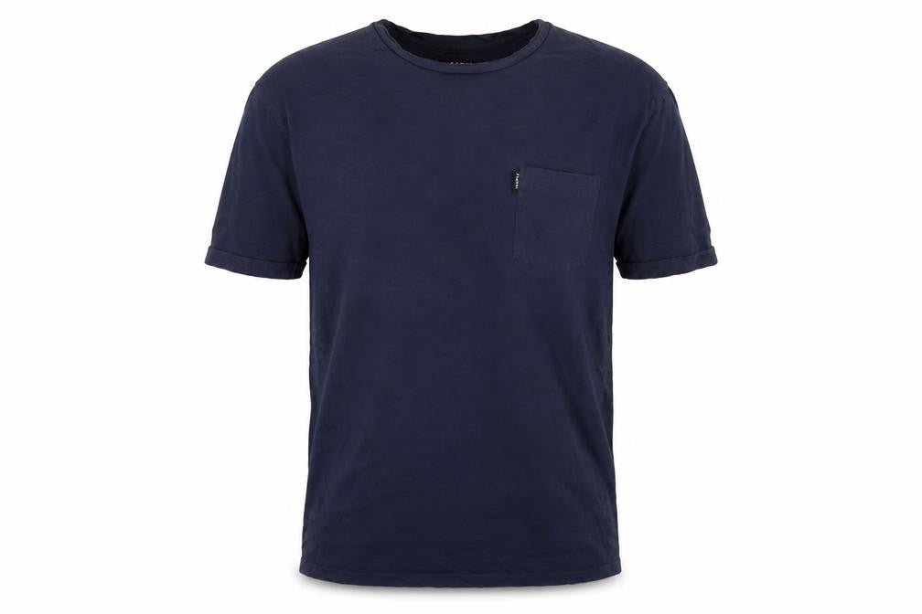 Front view of Farhi by Nicole Farhi Men’s Navy L Pocket Crew Neck T-Shirt