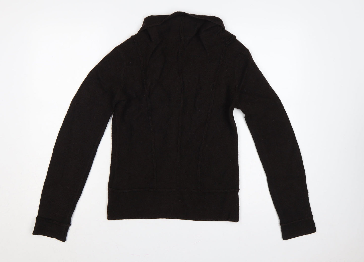 Hobbs Women’s Black Merino Wool Cable Knit Button Cardigan UK 10