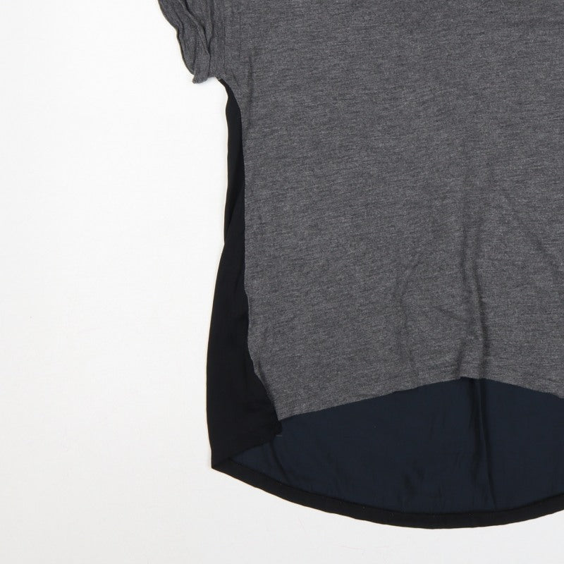 GAP Women Grey Black Layered Jersey T-Shirt Size M Short Sleeve