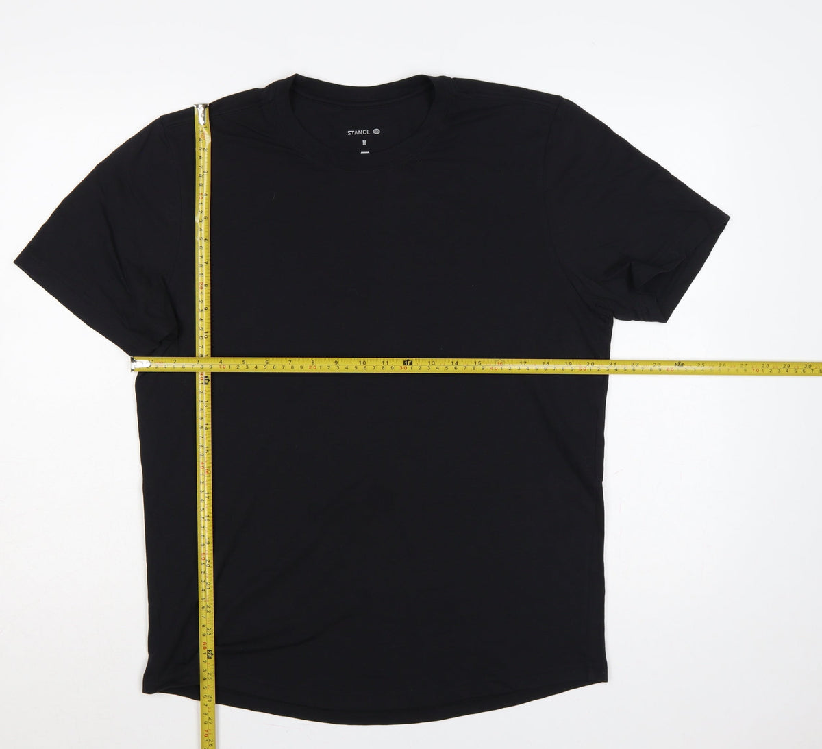 Close-up detail of Stance Men’s Black Medium Logo Back Short Sleeve T-Shirt