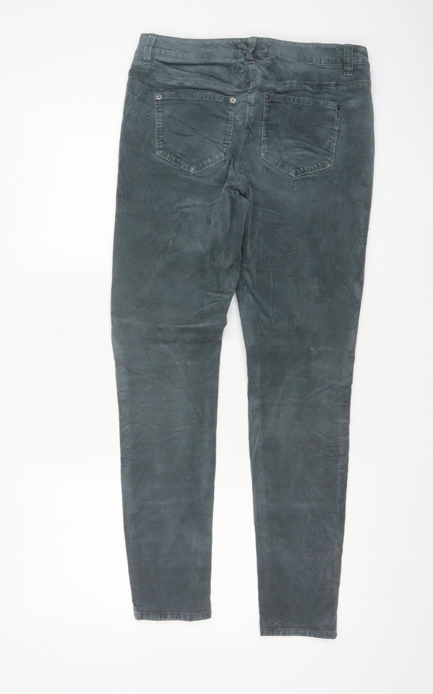 White Stuff Women Grey Size 10 Skinny Stretch Cotton Jegging Trousers