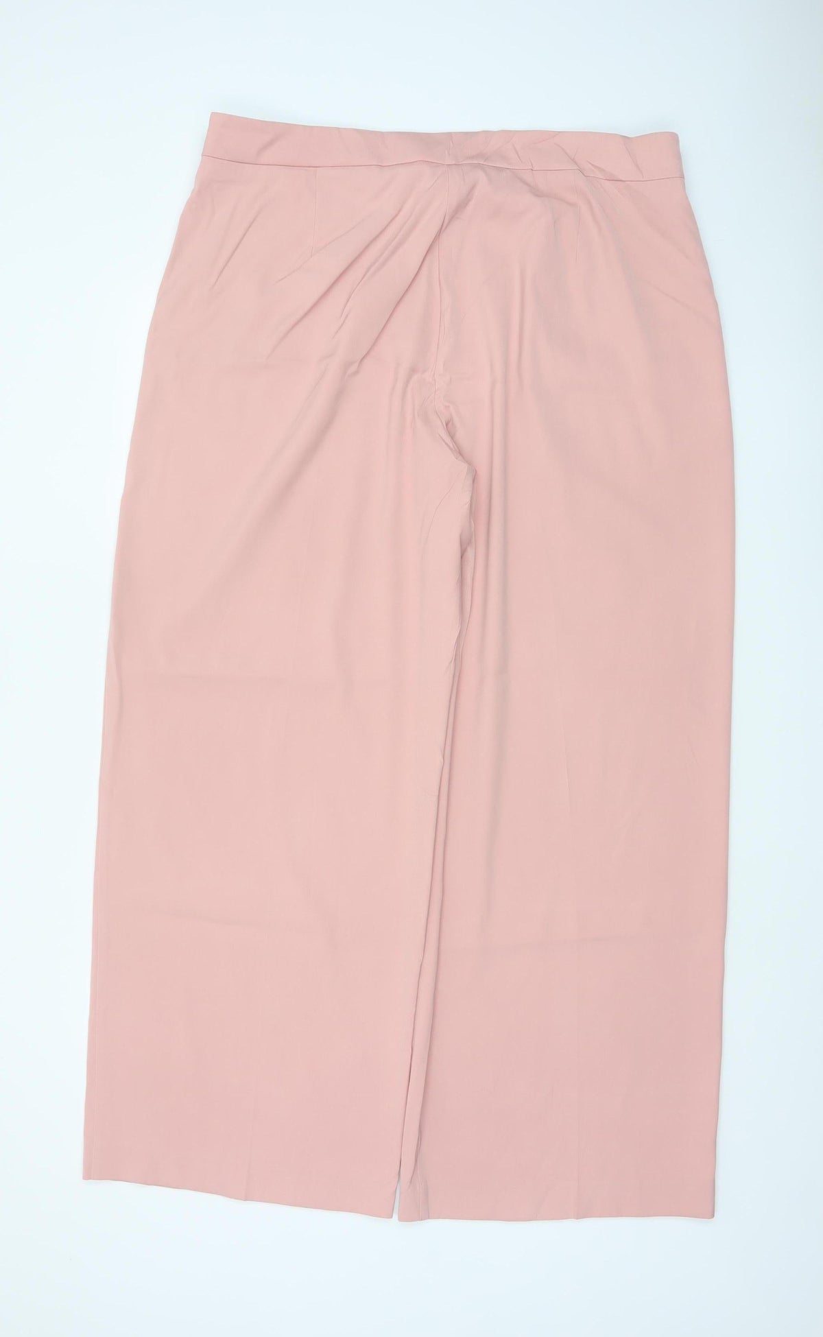 Marks & Spencer Collection Women’s Pink UK 20 Wide-Leg Tailored Trousers Pockets