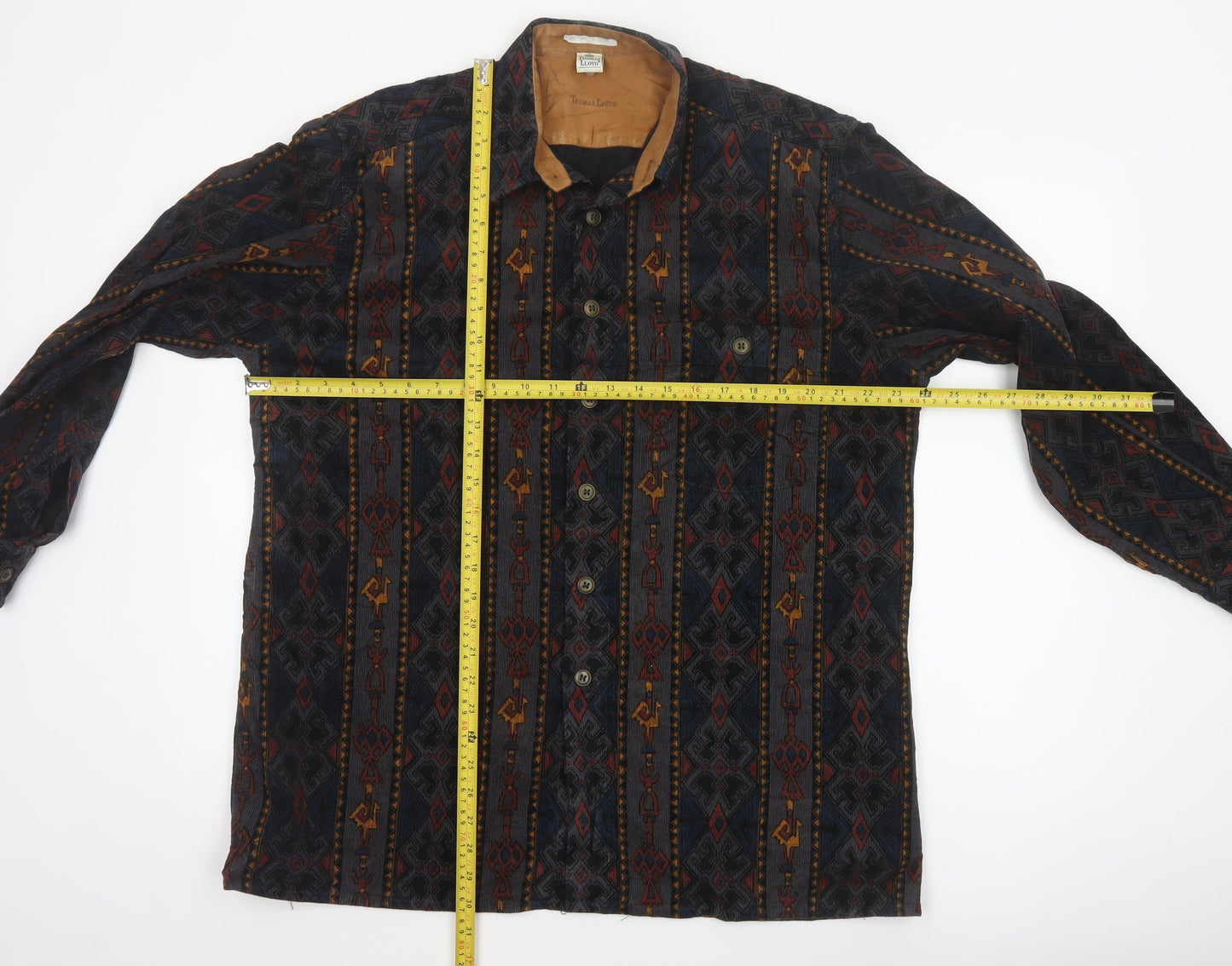 Thomas Lloyd Men’s XL Aztec Geometric Cotton Long Sleeve Shirt