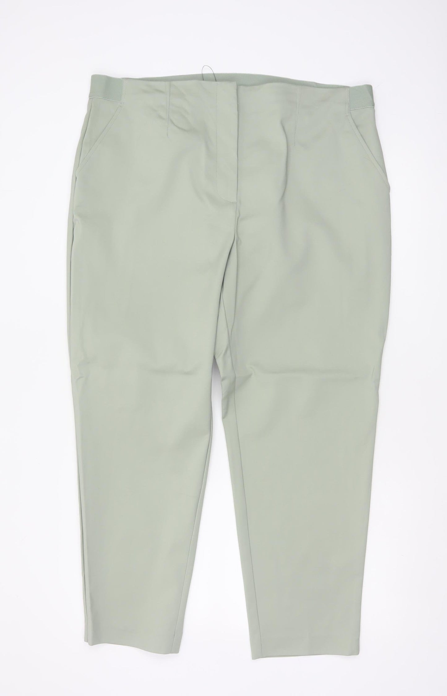 M&S Women’s Green Size 20 Regular Tapered Tailored Dress Trousers