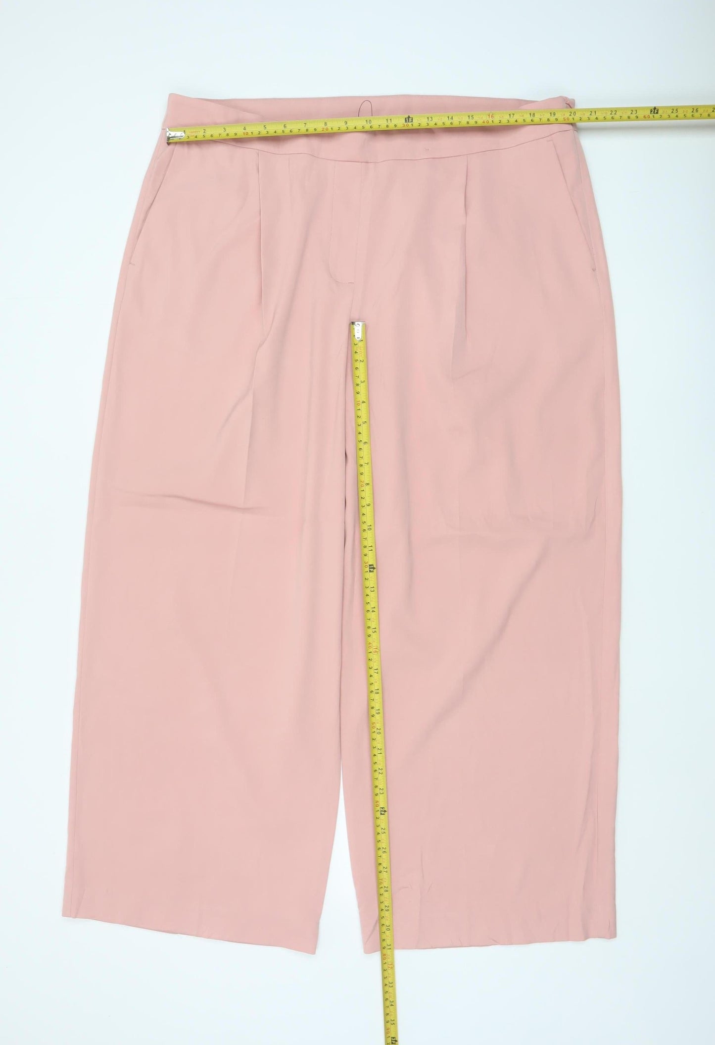 M&S Women’s Pink Size 22 Short Wide Leg Tailored Trousers