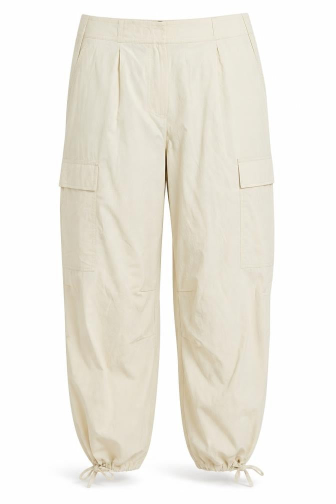 M&S Collection Women Beige Size 14 Long Modal Cargo Trousers