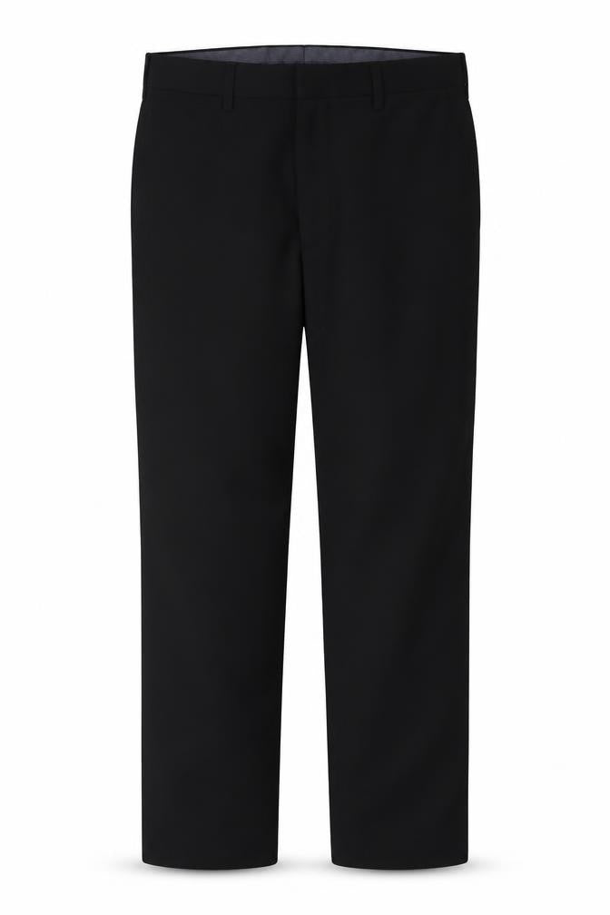 Marks & Spencer Men’s Black 32 Regular Wool Blend Straight Dress Trousers