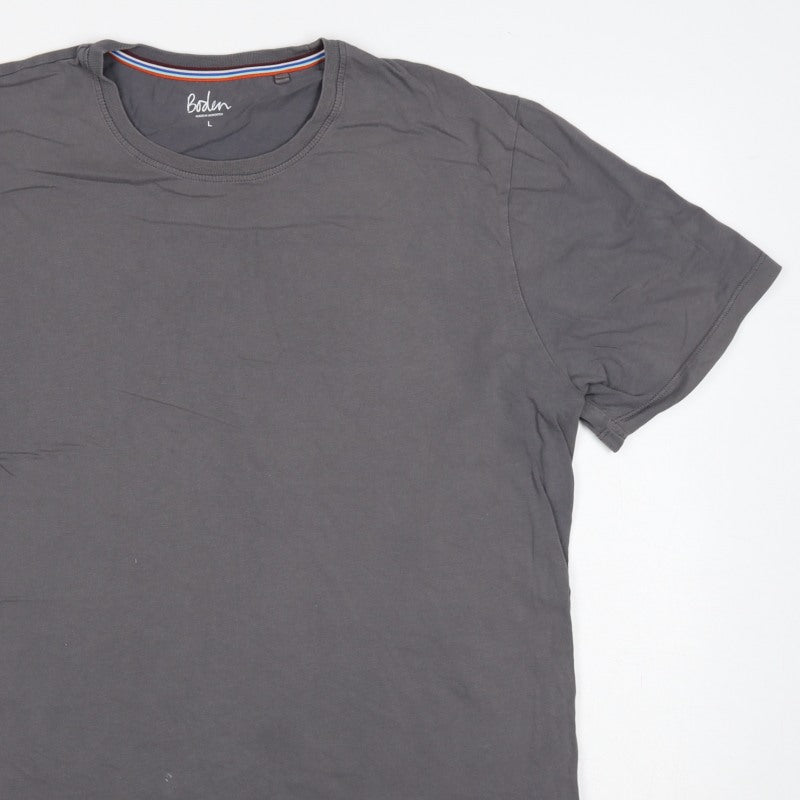 Boden Men’s Grey L Crew Neck Short Sleeve Jersey T-Shirt