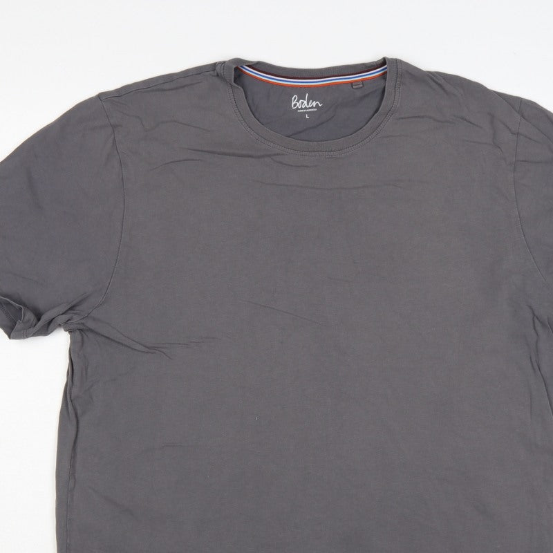 Boden Men’s Grey L Crew Neck Short Sleeve Jersey T-Shirt