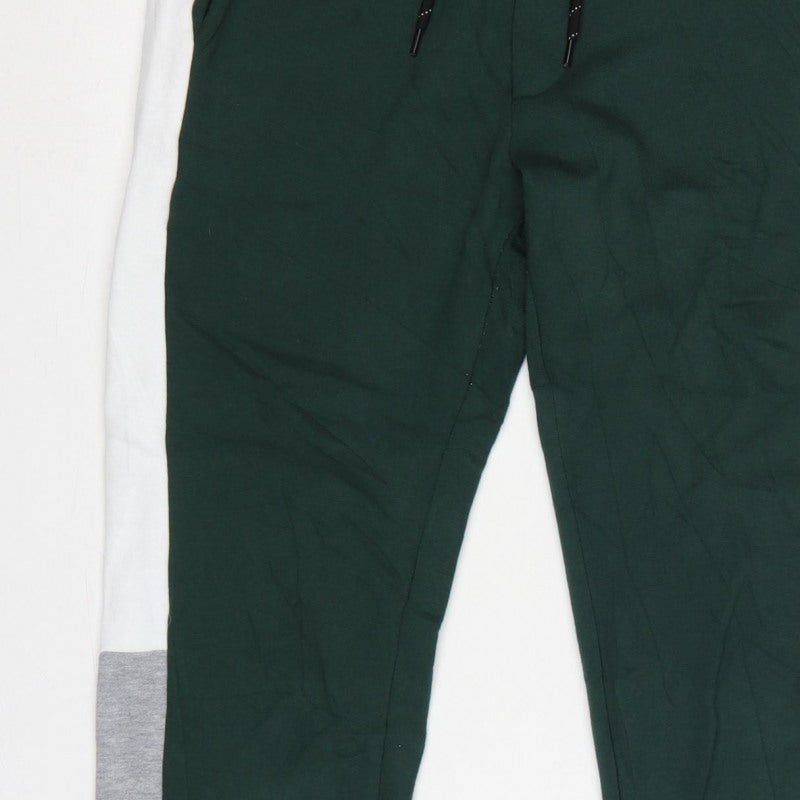 Additional view of Jack & Jones Men’s Green Logo Panel Jogger Sweatpants, size S