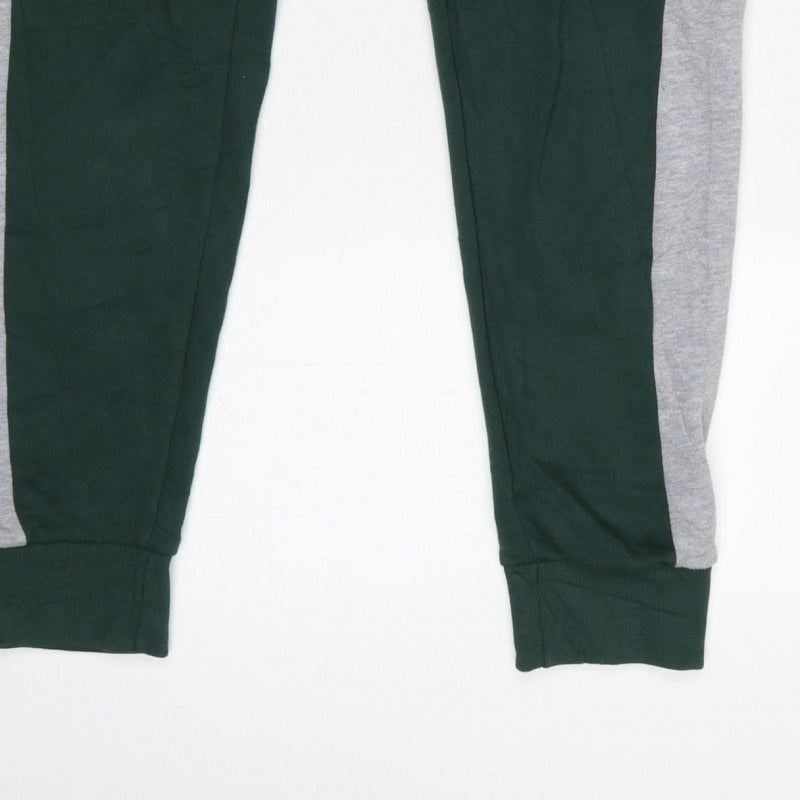 Additional view of Jack & Jones Men’s Green Logo Panel Jogger Sweatpants, size S