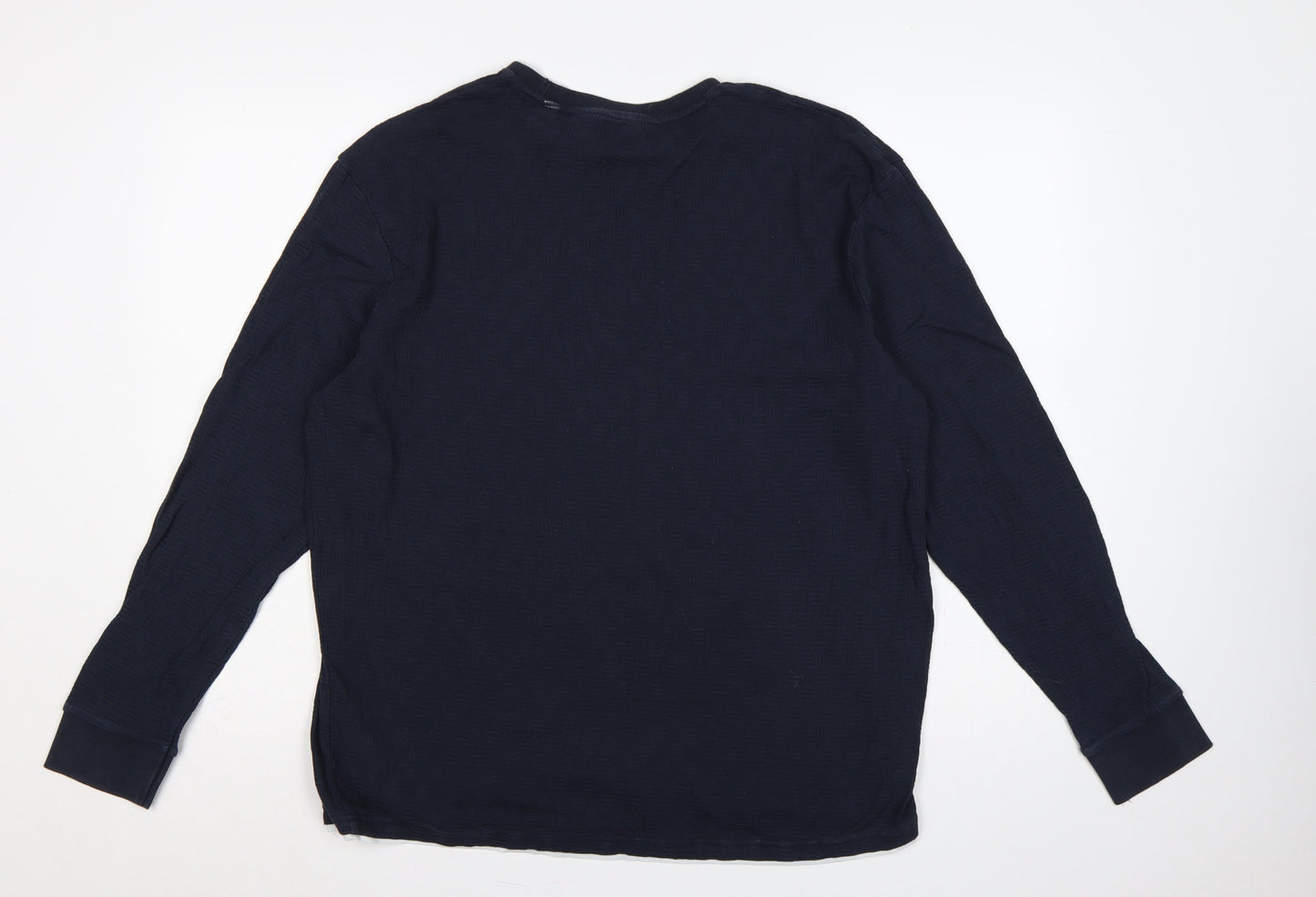 Next Men's Blue M Regular Fit Long Sleeve Crew Neck Layered T-Shirt