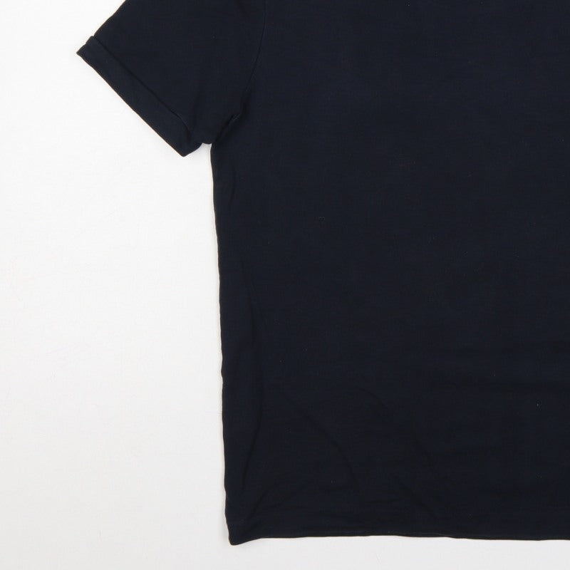 Additional view of ARNE Men’s Black L Crew Neck Short Sleeve Logo T-Shirt