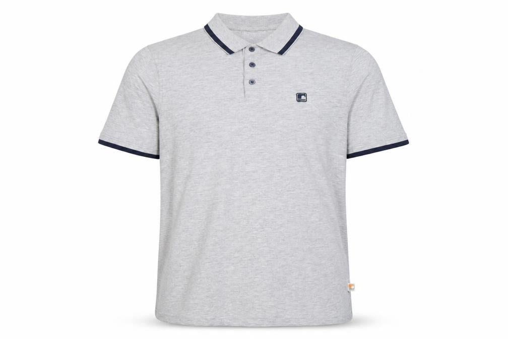 SoulCal Men’s Grey L Cotton Logo Trim Short Sleeve Polo Shirt