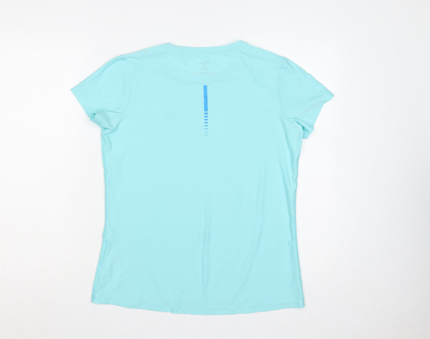 Asics Women Blue M Athletic Motion Dry Reflective Running T-Shirt