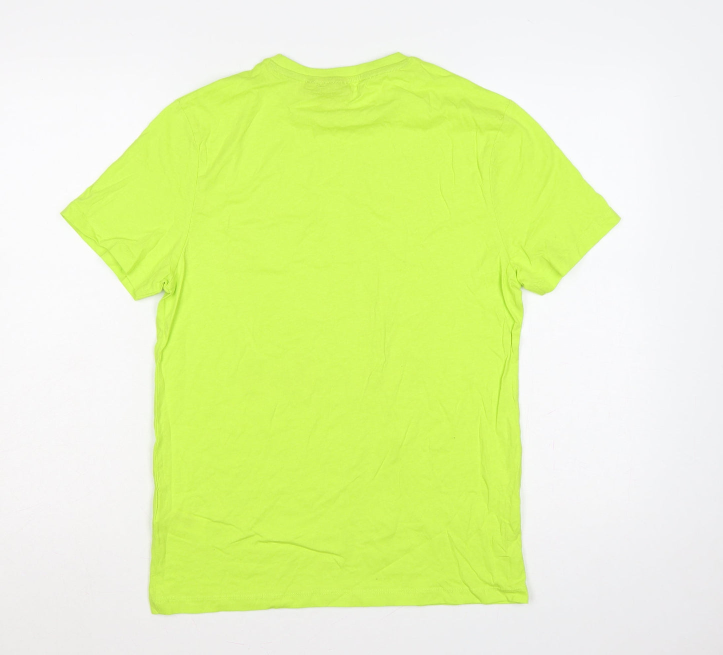 Primark Men's Green S Rick and Morty Graphic Print Crew Neck T-Shirt