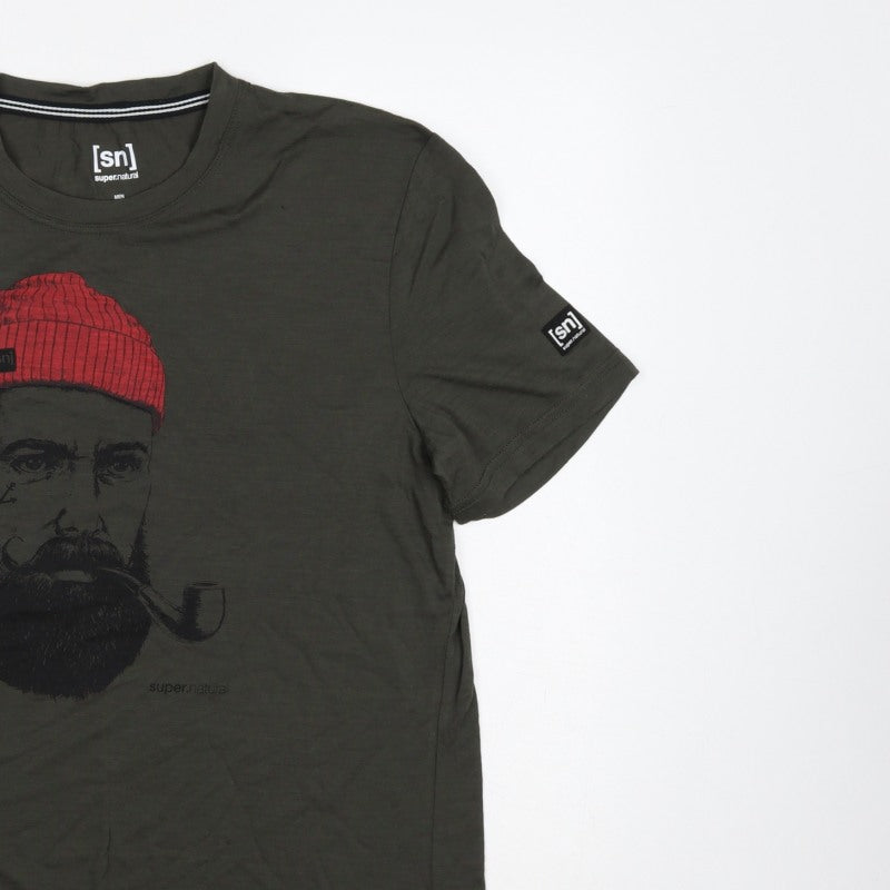 Additional view of super.natural Men's Black M Graphic Print Crew Neck T-Shirt