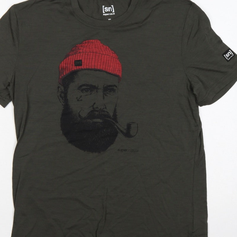 Additional view of super.natural Men's Black M Graphic Print Crew Neck T-Shirt