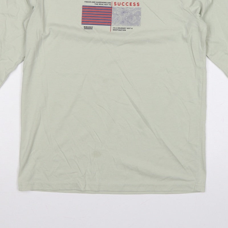 Additional view of O'Taya Men's Green L Graphic Success Long Sleeve Crew Neck T-Shirt