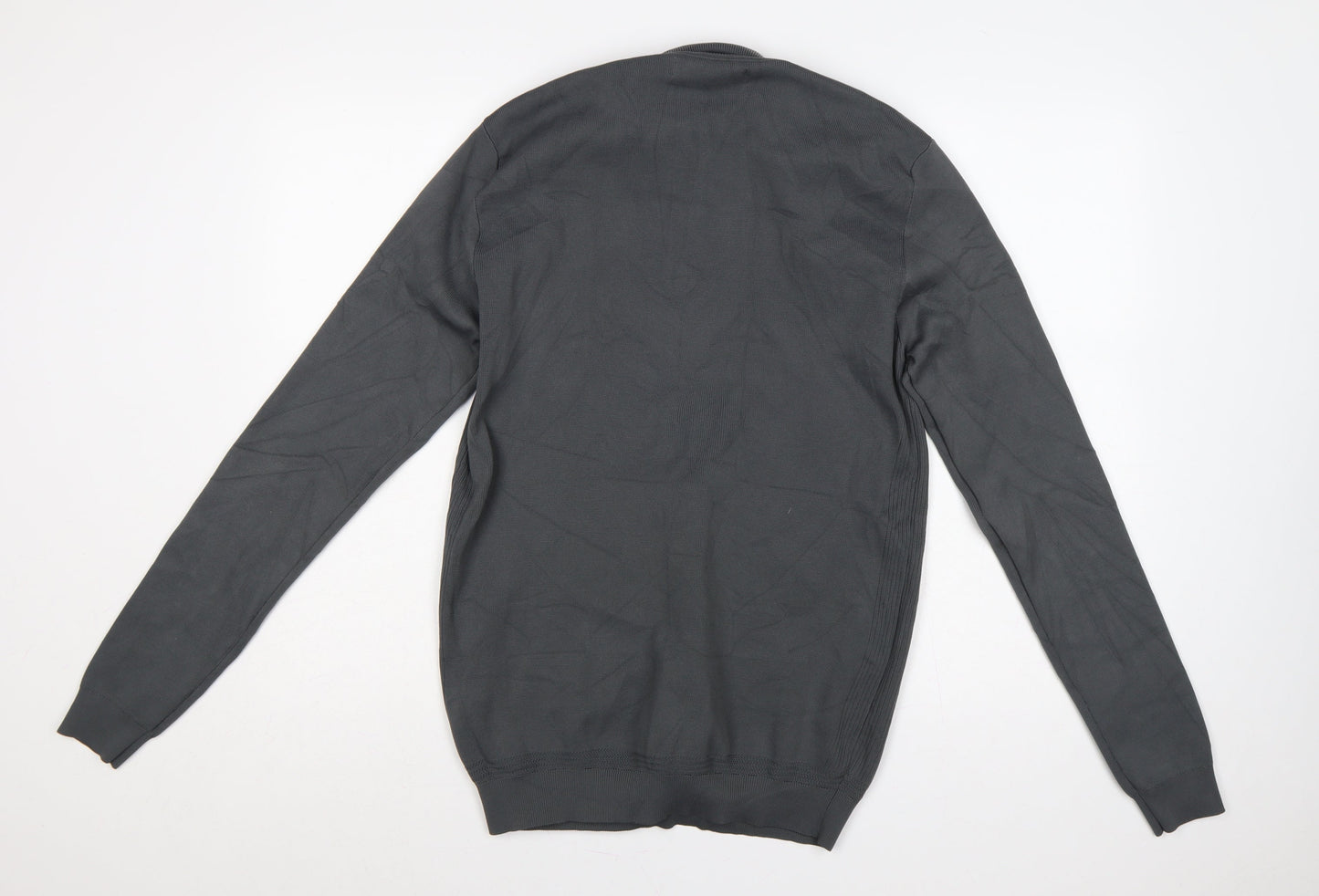 River Island Men's Grey M Roll Neck Knitted Pullover Jumper