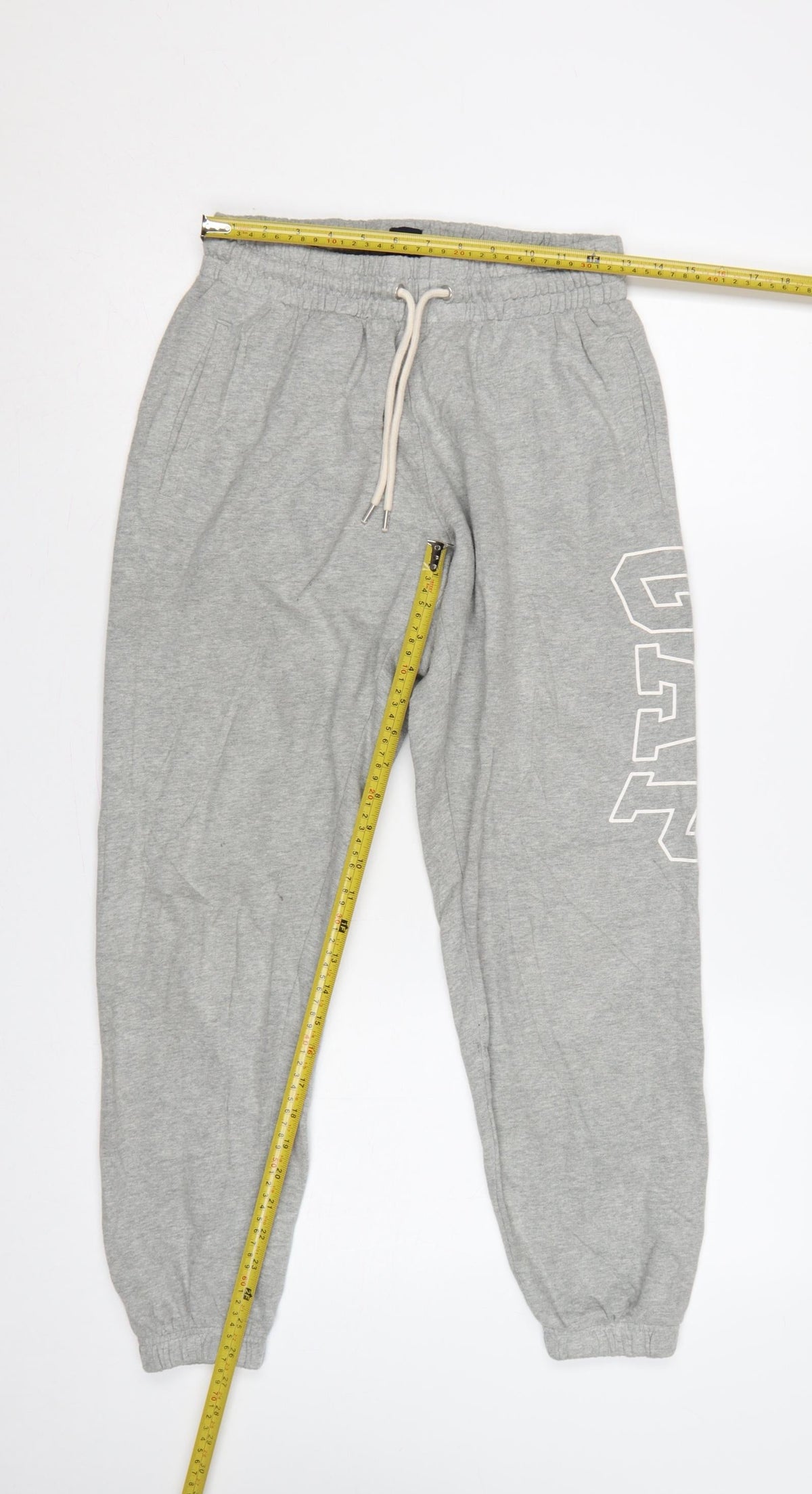 Gap Women Grey S Logo Jogger Sweatpants Elastic Waist Drawstring