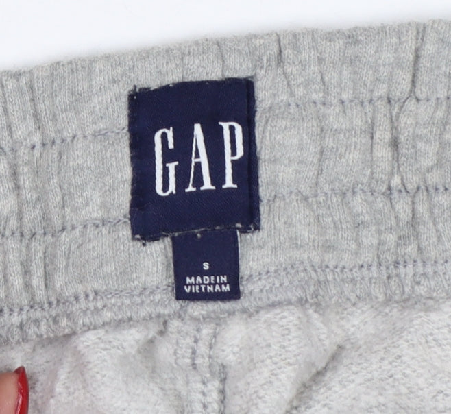 Gap Women Grey S Logo Jogger Sweatpants Elastic Waist Drawstring