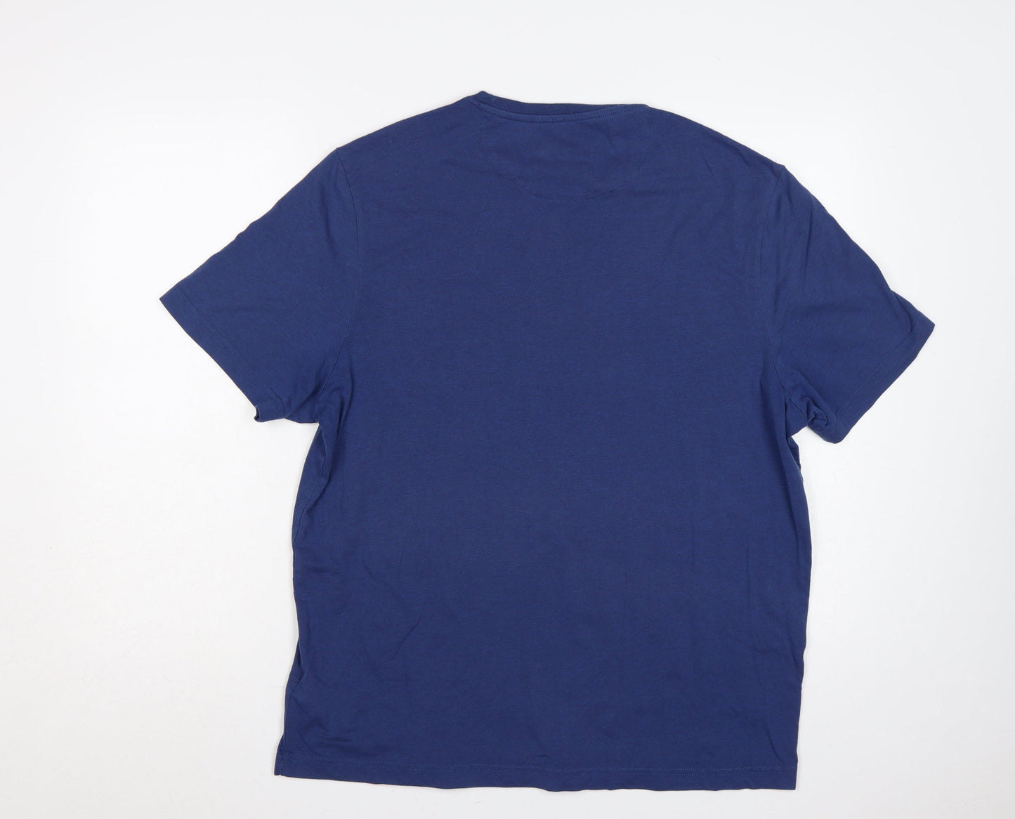 Farah 1920 Men’s Blue L Crew Neck Pocket Logo T-Shirt