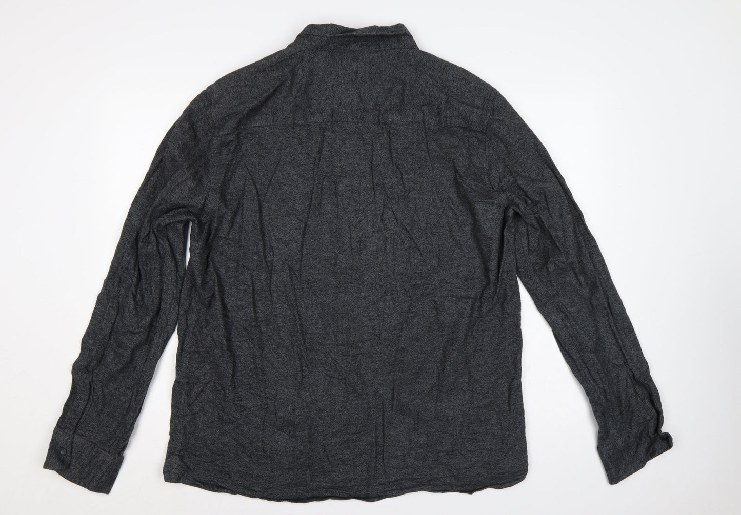 Country Coast Men's Grey XL Brushed Flannel Button-Up Shirt