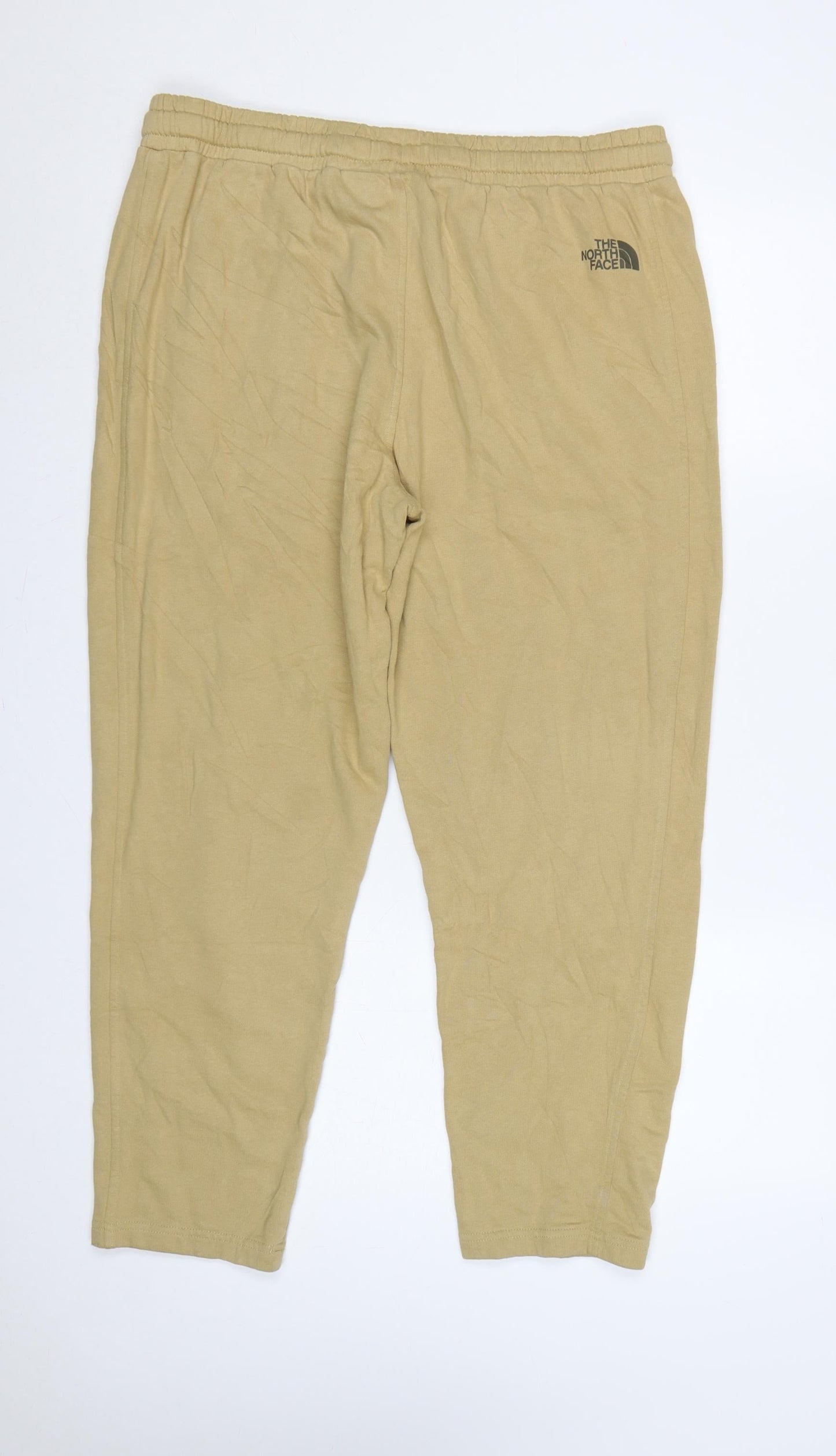 The North Face Men’s Beige L Cotton Fleece Jogger Trousers Logo