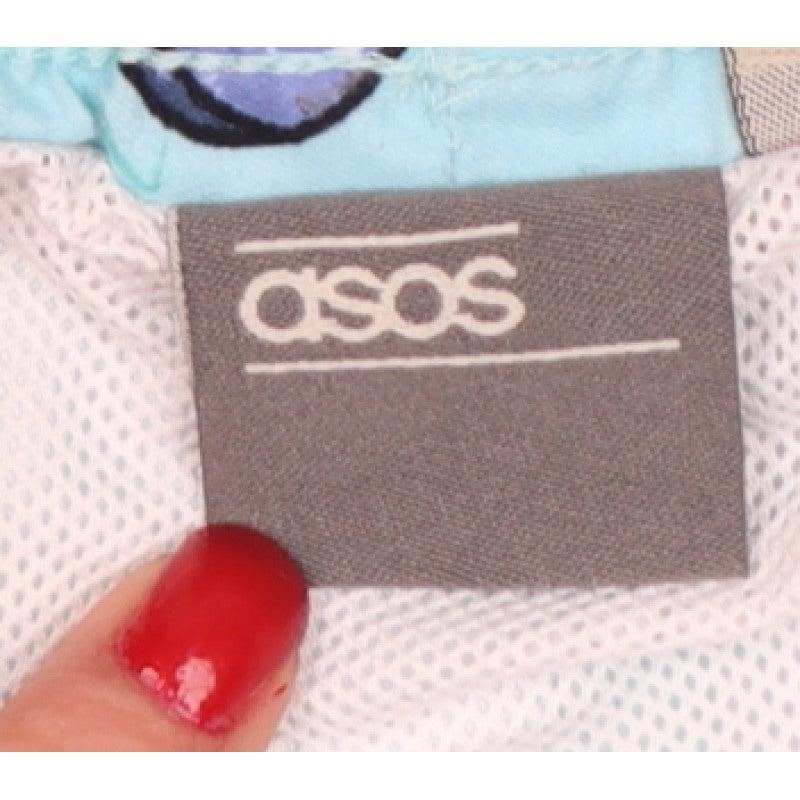 Additional view of ASOS Men’s Blue M Toucan Print Drawstring Swim Shorts Mesh Lined