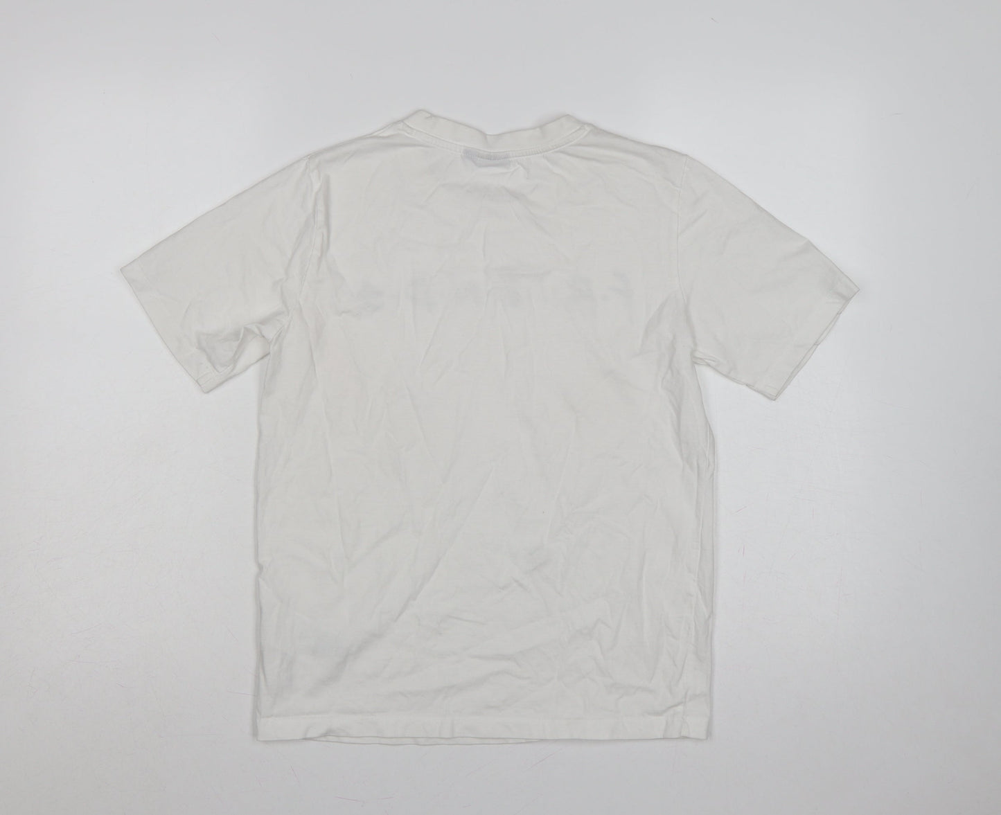 LMTD Women White S Friends Logo Jersey T-Shirt Short Sleeve