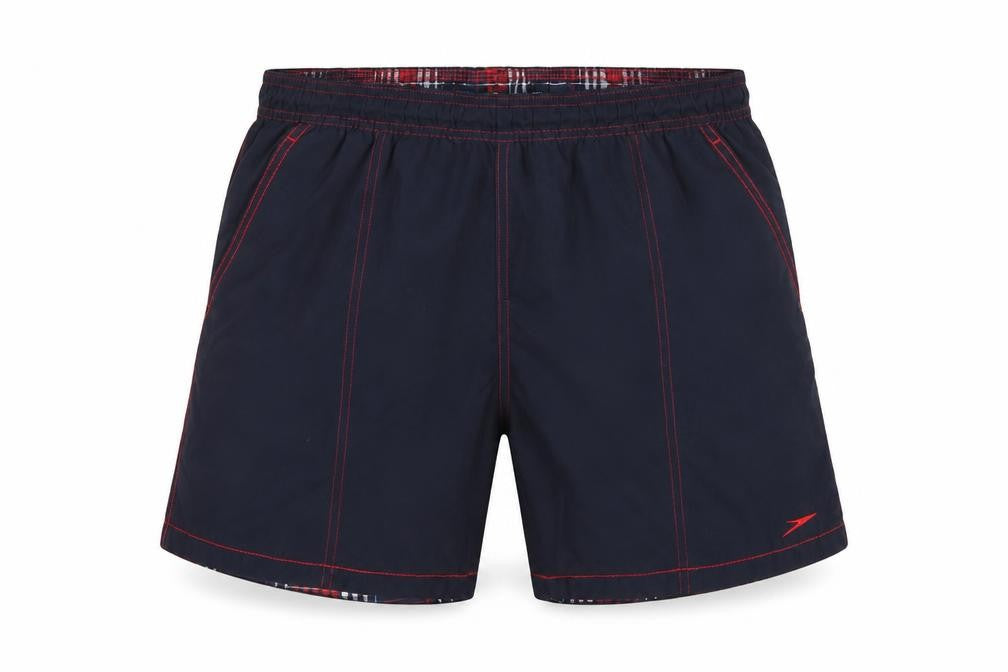 Front view of Speedo Men’s Blue L Swim Shorts Elastic Waist Pockets