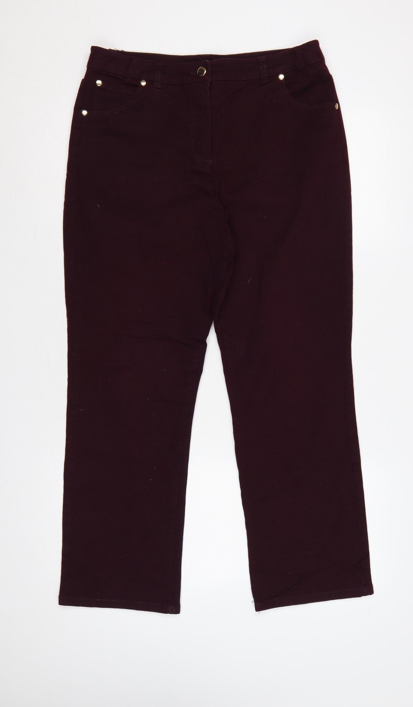 Isle Women’s Purple Size 12 Bootcut Stretch Jeans Embroidered